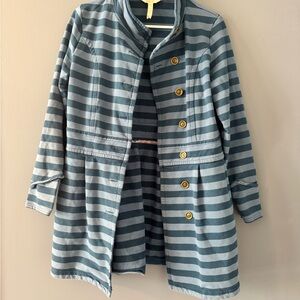 Matilda Jane Blue Striped Pea Coat